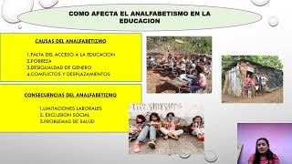 Cómo afecta el analfabetismo en la educación [upl. by Anilek229]