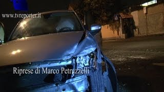 VOLANTE 113 AUTO PIRATA PROVOCA INCIDENTE E FUGGE SENZA UNA RUOTA [upl. by Japha143]