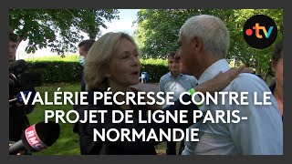 Valérie Pécresse a voté une motion pour faire abandonner le projet de ligne ParisNormandie [upl. by Giark115]