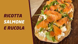 Ricetta per farcire la pinsaRomana  Rucola ricotta e salmone [upl. by Thorrlow]