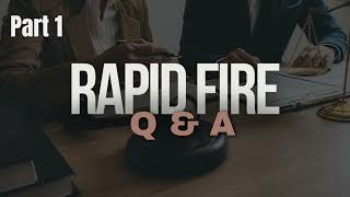 Rapid Fire Q amp A  Part 1 Steno Dictation [upl. by Nuj]