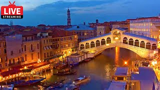 🔴 Venice Italy Live Cam  Rialto Bridge in Live Streaming from Palazzo Bembo  Live Webcam  ライブカメラ [upl. by Cattima630]