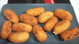 CROQUETAS DE JAMON  Receta 1 [upl. by Dibbell417]