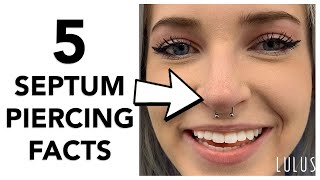 5 Important Facts About Septum Piercings [upl. by Ecirtnuahs]