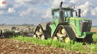 JOHN DEERE 9620RX Tractor and WISHEK Disk [upl. by Eejan87]