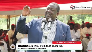 RAILA RAILA Mudavadi heckled during his speech in Bondo Siaya County at a Church function [upl. by Dnomsad804]