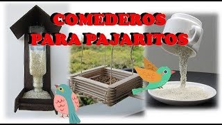 3 COMEDEROS caseros para PÁJAROS 💓🐤 LATIN DIY [upl. by Ahsenrad194]