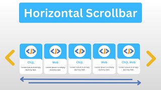 Horizontal Scrollbar Using HTML CSS  Horizontal Scrollbar View [upl. by Anaxor312]