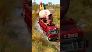 Always confident in delivering giant pigs Truck Dance  Coffin Dance Song Cover [upl. by Karlis554]