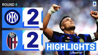 InterBologna 22  Martinez scores again as Inter draw Goals and Highlights  Serie A 202223 [upl. by Nemracledairam]