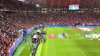 EURO 2024 – Last 16  Austria against Turkey – National Anthem Turkey  Österreichische Bundeshymne [upl. by Ardnohsal]