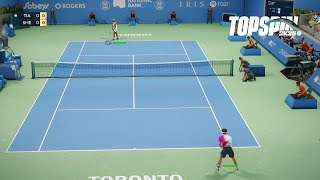 Top Spin 2K25  Francis Tiafoe Vs Ben Shelton I Toronto Masters I Expert Difficult Gameplay PS5 [upl. by Sanson80]