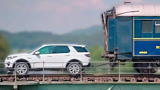 Land Rover Discovery Pulls 100Ton Train [upl. by Prichard]