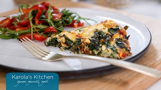 Frittata met spinazie en feta  Karolas Kitchen [upl. by Barbuto]