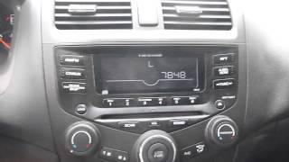 Honda Accord Radio Unlock Instructions and Codes [upl. by Zendah712]