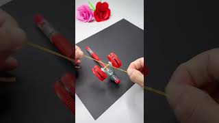 Use bottle cap rubber bands and clips to make fun pullback cars Come and try it with your chil [upl. by Affra]