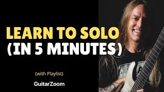 Learn To Solo In 5 Minutes  6 Note Soloing Technique  Steve Stine Guitar Lesson [upl. by Slocum]