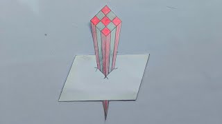 easy 3d drawings on paper for beginners [upl. by Ayam]