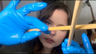 ASMR dying your hair camouflage layer sound visual triggers and gloves [upl. by Airetnahs798]