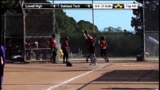 Lowells Jenna Lacayo hits an inside the park Grand Slam [upl. by O'Malley]