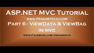 Part 6 ViewData and ViewBag in mvc [upl. by Walker490]