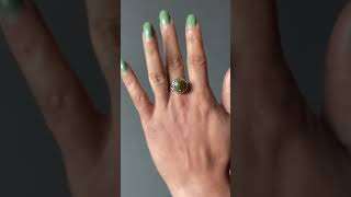 Unakite Ring Round Gem Sterling Silver [upl. by Hermione]