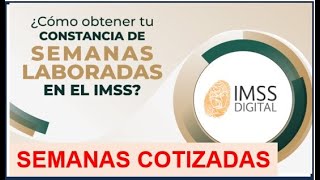 Constancia de Semanas Cotizadas IMSS [upl. by Loralyn]