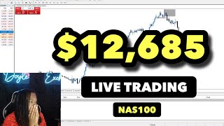 Live Trading NAS100 12685 In 75 Minutes Using Supply amp Demand Strategy  FOREX [upl. by Ramin]