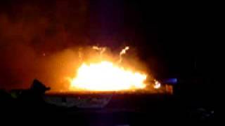 Jet dragster blast melts down two cars Eve of Destruction [upl. by Durning625]