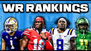 2024 NFL Draft WR Rankings  A Once In A Lifetime Class [upl. by Gresham911]