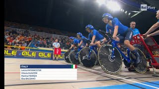 Medaglia doro delle azzurre agli europei di ciclismo su pista 2024 [upl. by Emoraj]