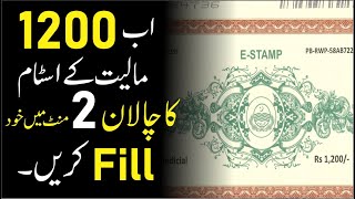 How to Apply E stamp Online  1200 Wala Stamp Paper online apply karain  stamp paper punjab online [upl. by Aissert]