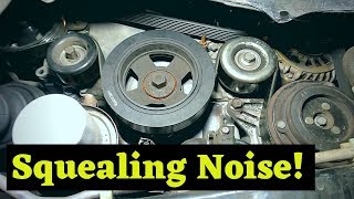 Loud Squealing Noise From Engine Bay  How to Check a Serpentine Belt [upl. by Jonah216]