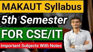 Makaut 5th Sem CSEIT BTECH Syllabus and books My notestips makaut [upl. by Lhadnek5]