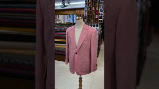 Salmon Pink Hopsack  Pure wool 🪡🧵  Star Tailor House  Bespoke Tailor Phuket  Tailor in Phuket [upl. by Clementine]