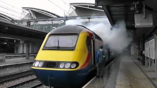 VP185 HST Cold Start Mega Clag in Leeds Station [upl. by Dyson553]