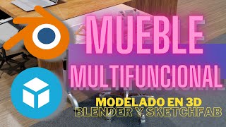 MUEBLE MULTIFUNCIONAL MODELADO EN BLENDER  ANALÍZATE ESTO [upl. by Jere]