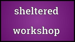 Sheltered workshop Meaning [upl. by Armyn]