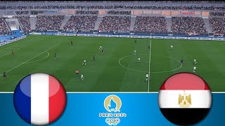 مصر وفرنسا  أولمبياد باريس 2024  كرة القدم للرجال  شاهد طريقة اللعب في لعبة Along amp Pes 21 [upl. by Sundstrom719]