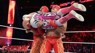 The Lucha Dragons vs Los Matadores Raw – 27 Juli 2015 [upl. by Nigrom]