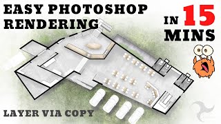 plan rendering in photoshop tamil  STUDIO 07 photoshoptamil architecturalphotoshop [upl. by Natala957]