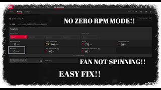 AMD GPU fans not spinning GPU overheating No Zero RPM Mode Fix Mid 2024 [upl. by Adihsar]