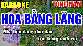 HOA BẰNG LĂNG Karaoke Tone Nam  BEAT CHUẨN   Bến Đợi Karaoke [upl. by Trixy]