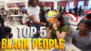 NAME YOUR TOP 5 BLACK PEOPLE😮 🌶️ SPICY High school Interviews PT2 [upl. by Albur]