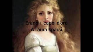 Erano i capei doro a laura sparsi Francesco Petrarca [upl. by Anaihk228]