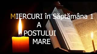 MIERCURI in saptamana 1 a Postului Mare  slujitor Dani [upl. by Atiuqrehs79]