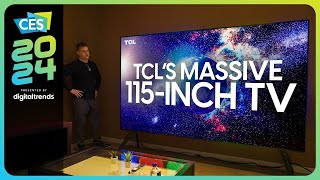 First Look at TCL’s 115Inch QM89 TV  The World’s Largest MiniLED TV at CES [upl. by Youlton282]