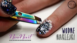 ♥ NAIL TUTORIAL ♥ Naklejki wodne NeoNail i hybryda Andromeda ♥ [upl. by Telocin]