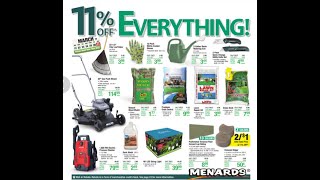 Menards 11 Off EVERYTHING Ad Deals Sale Rebate and Past FREE ITEMS 0321202103272021 [upl. by Niuq251]