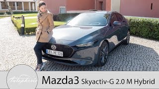 2019 Mazda3 SkyactivG 20 M Hybrid Fahrbericht  Ist das der fairste Kompakte  Autophorie [upl. by Eillib]